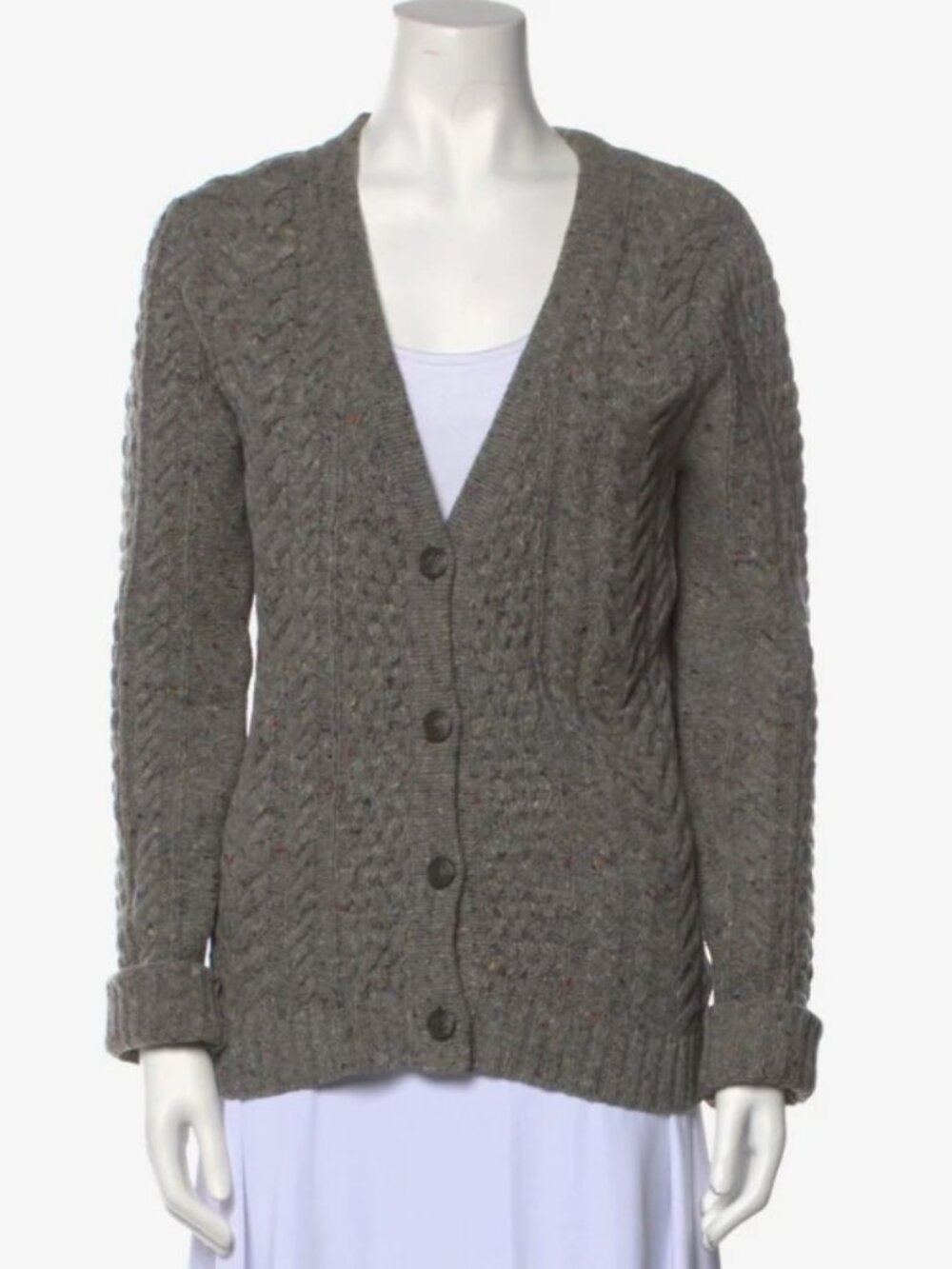 Rag & Bone Cable Knit Vneck Cardigan. Size M. Good cond, no holes or pulls.